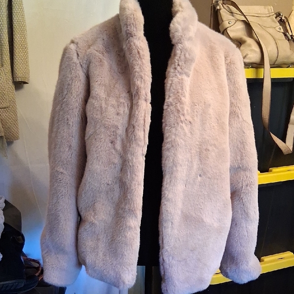 Magaschoni Pink Faux Fur Jacketbaize Small - Picture 1 of 8